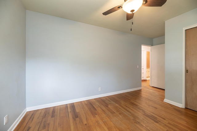 3026 Leigh Ave, Kalamazoo, MI 49048 - unfurnished room with wood finished floors and ceiling fan