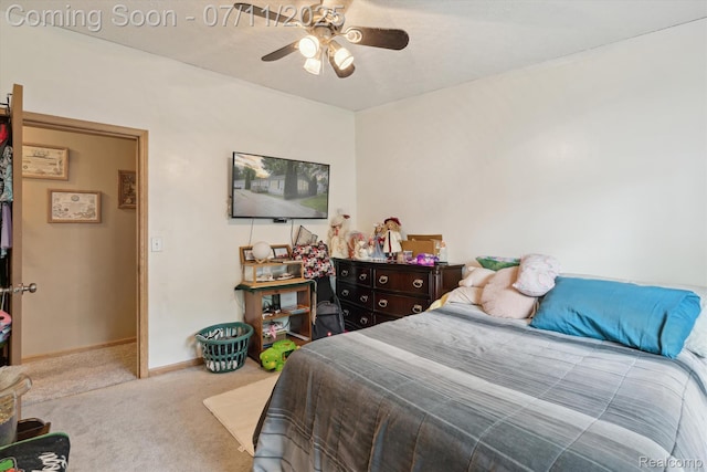 3410 Eastdale Dr, Flint, MI 48506 - bedroom featuring carpet flooring and a ceiling fan