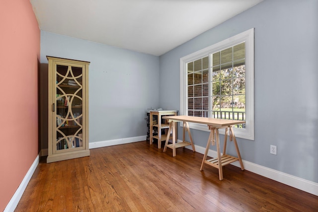 2017 Cumberland Dr, Brighton, MI 48114 - office area with wood finished floors and baseboards