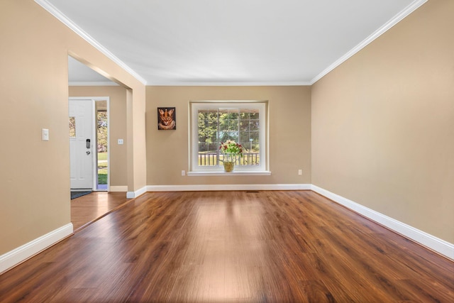 2017 Cumberland Dr, Brighton, MI 48114 - spare room with wood finished floors and ornamental molding