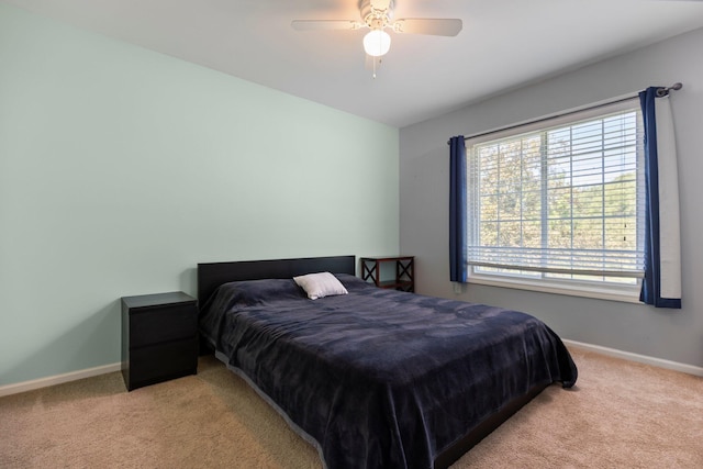 2017 Cumberland Dr, Brighton, MI 48114 - bedroom with light colored carpet and a ceiling fan