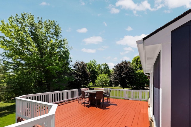 2017 Cumberland Dr, Brighton, MI 48114 - wooden deck with outdoor dining space