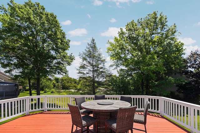 2017 Cumberland Dr, Brighton, MI 48114 - wooden deck featuring outdoor dining space