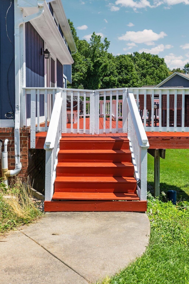 2017 Cumberland Dr, Brighton, MI 48114 - deck featuring stairway