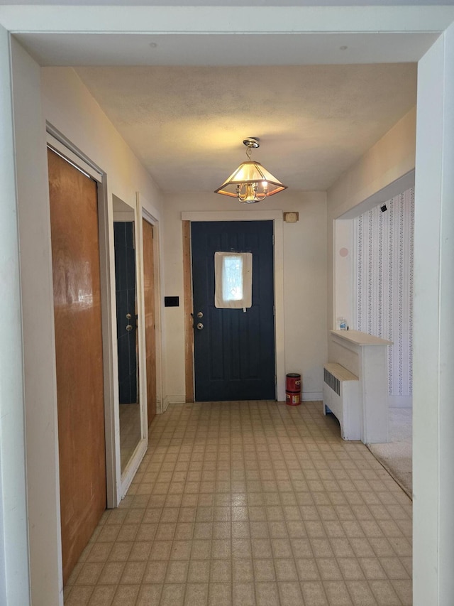 505 N Pine St, Evart, MI 49631 - foyer entrance featuring radiator