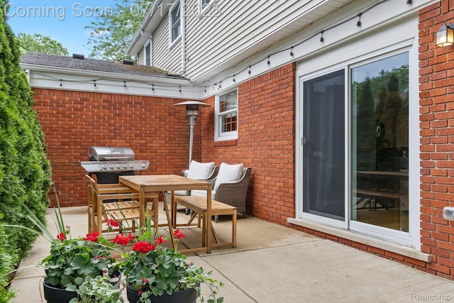 455 Leicester St, Plymouth, MI 48170 - view of patio featuring outdoor dining area and area for grilling