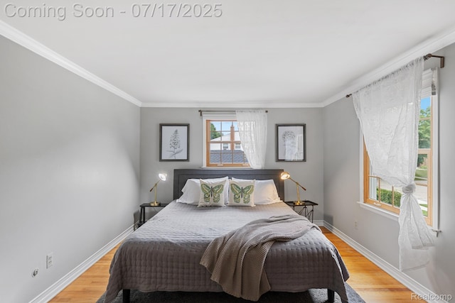 455 Leicester St, Plymouth, MI 48170 - bedroom featuring ornamental molding and light wood-style floors