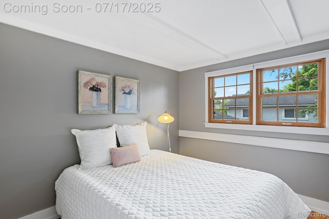 455 Leicester St, Plymouth, MI 48170 - bedroom with baseboards and beam ceiling