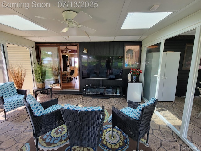 14373 Racho Blvd, Taylor, MI 48180 - view of patio / terrace featuring ceiling fan and outdoor lounge area
