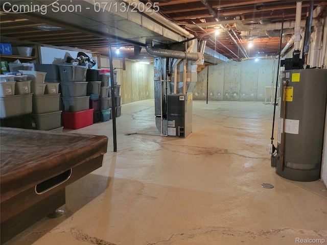 14373 Racho Blvd, Taylor, MI 48180 - unfinished basement with water heater and heating unit