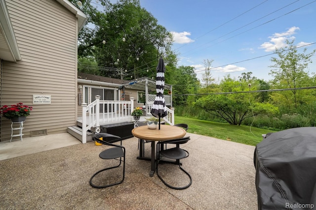 514 Sulley St, Waterford, MI 48327 - view of patio featuring a deck and a grill