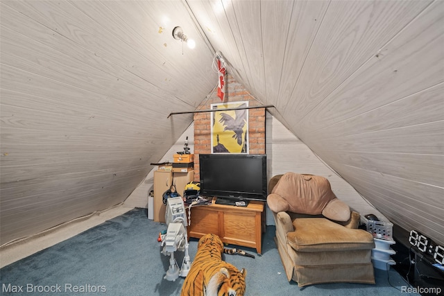 611 N Melborn St, Dearborn, MI 48128 - office space with lofted ceiling, carpet floors, and wood ceiling