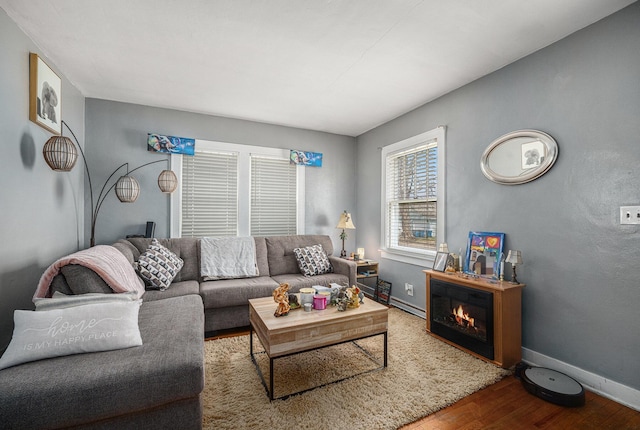 2820 Lowell St, Kalamazoo, MI 49001 - living area featuring wood finished floors and baseboards