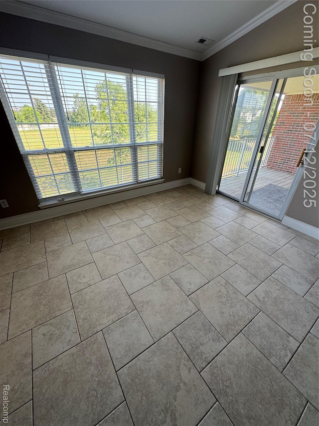 45562 Warwick Dr, Macomb, MI 48044 - unfurnished room featuring baseboards and ornamental molding