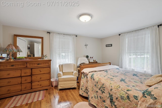 1338 W King St, Owosso, MI 48867 - bedroom featuring multiple windows and light wood-type flooring