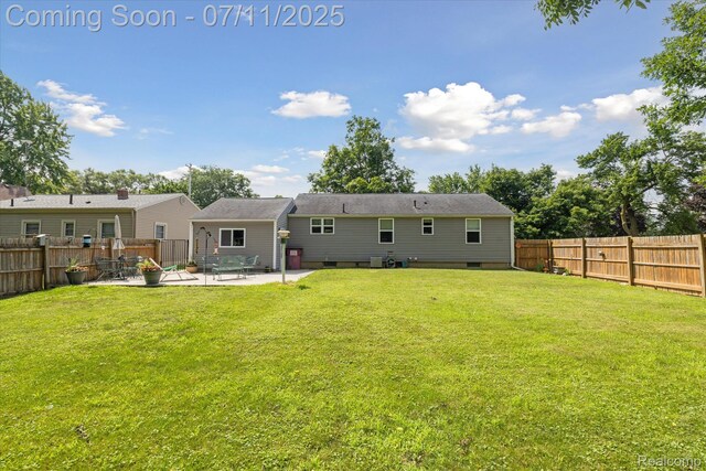 1338 W King St, Owosso, MI 48867 - rear view of property with crawl space, a patio area, and a fenced backyard