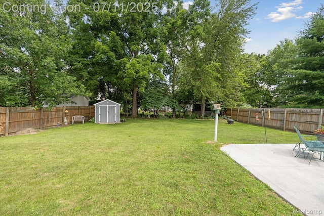 1338 W King St, Owosso, MI 48867 - fenced backyard with a shed and a patio area