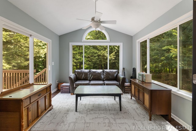 13462 Ravine View Dr, Grand Haven, MI 49417 - sunroom / solarium with vaulted ceiling and wood finished floors