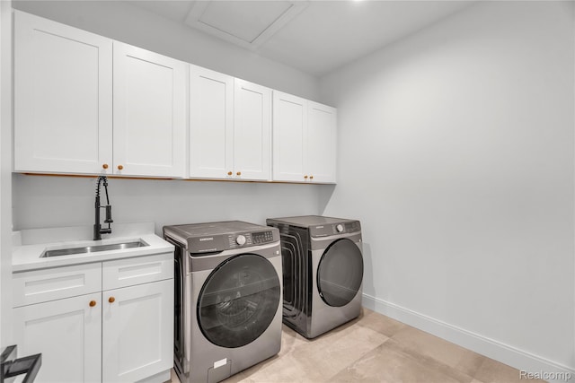 4627 Cimarron Dr, Bloomfield Hills, MI 48302 - laundry area with cabinet space and washing machine and dryer