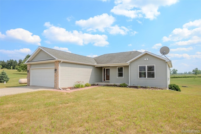 16017 Whippoorwill Ct, Manchester, MI 48158 - ranch-style house featuring an attached garage, concrete driveway, and a front yard