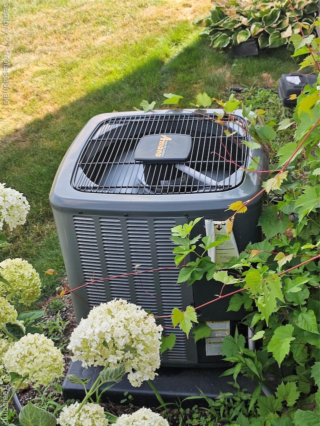 4866 Elm Tree Ln, Warren, MI 48092 - exterior view of a central AC unit