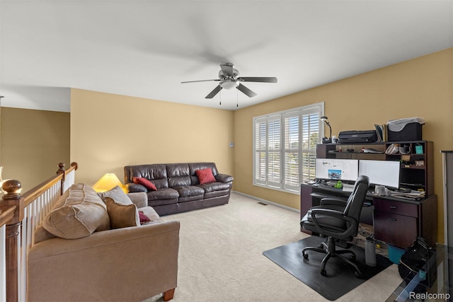 24065 Timber Creek Ln, Flat Rock, MI 48134 - office space with carpet floors and ceiling fan