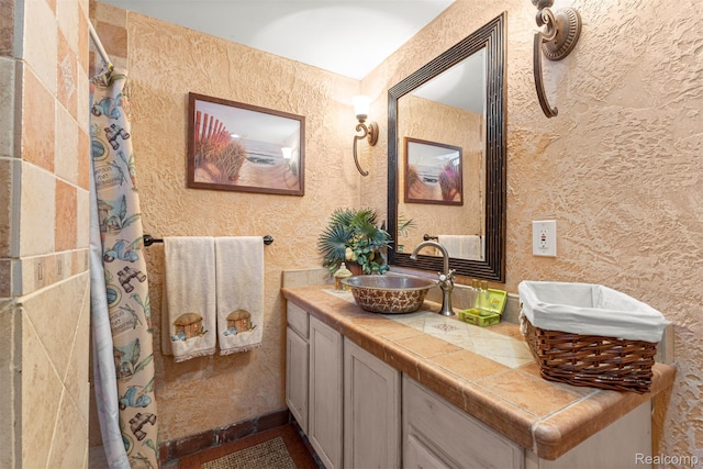 24065 Timber Creek Ln, Flat Rock, MI 48134 - full bath featuring vanity and a shower with shower curtain