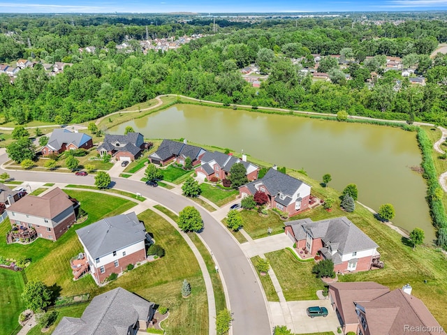24065 Timber Creek Ln, Flat Rock, MI 48134 - aerial perspective of suburban area featuring a nearby body of water