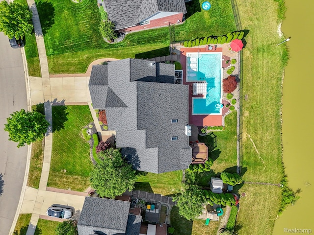 24065 Timber Creek Ln, Flat Rock, MI 48134 - drone / aerial view of a pool area