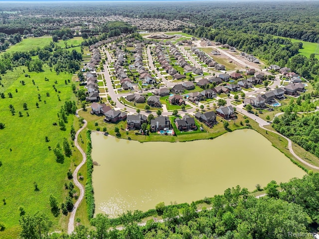 24065 Timber Creek Ln, Flat Rock, MI 48134 - aerial view of residential area with a large body of water
