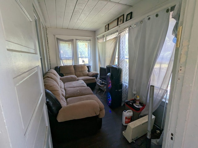 650 Pavone St, Benton Harbor, MI 49022 - living area with wooden ceiling