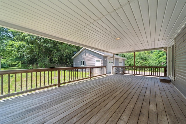 19905 N Ave, Battle Creek, MI 49017 - wooden terrace with an outdoor structure