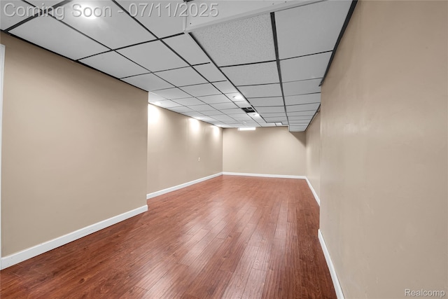 3454 Everett Dr, Rochester Hills, MI 48307 - unfurnished room with wood-type flooring and a paneled ceiling