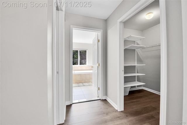 3454 Everett Dr, Rochester Hills, MI 48307 - walk in closet featuring wood finished floors