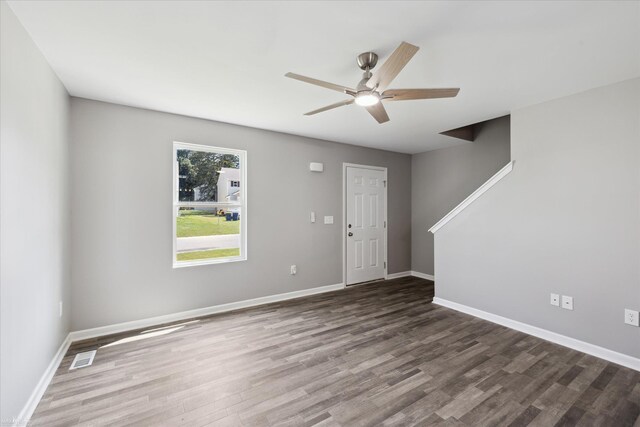 180 Ash St, Corunna, MI 48817 - foyer with wood finished floors and a ceiling fan