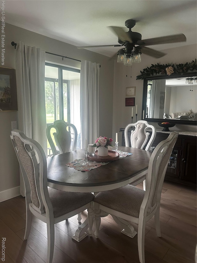1975 Michigan Ave Unit 47, Marysville, MI 48040 - dining space with ceiling fan and light wood-style floors
