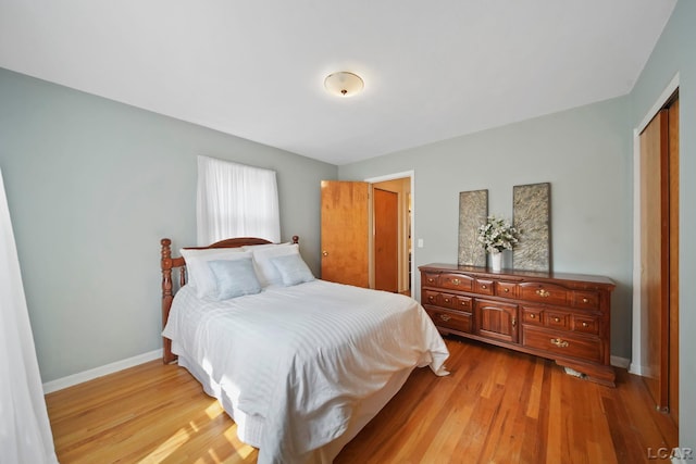 608 Brook St, Tecumseh, MI 49286 - bedroom with light wood-style flooring and a closet