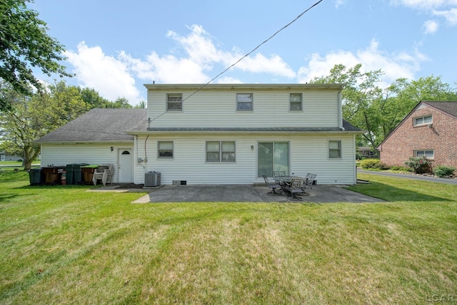 608 Brook St, Tecumseh, MI 49286 - rear view of property featuring a patio area and a lawn