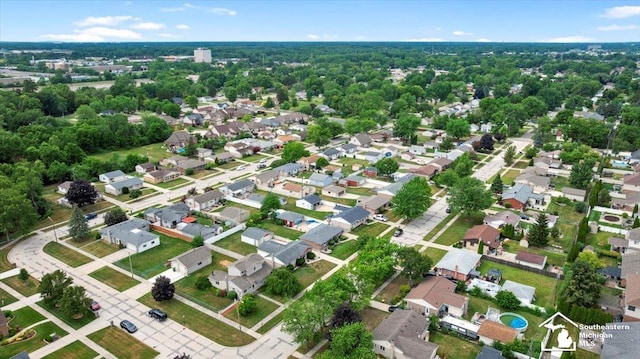 15930 Drysdale St, Southgate, MI 48195 - aerial overview of property's location with nearby suburban area