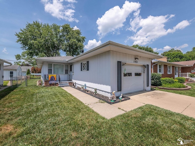 1405 Arbor Ave, Monroe, MI 48162 - ranch-style home featuring a garage, covered porch, and driveway