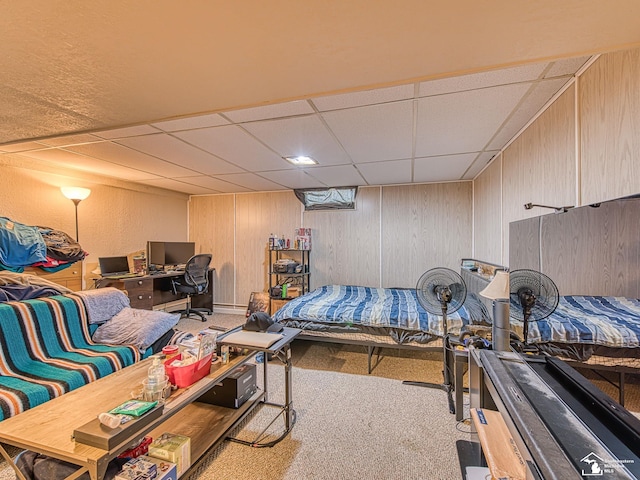 1405 Arbor Ave, Monroe, MI 48162 - carpeted bedroom featuring a paneled ceiling
