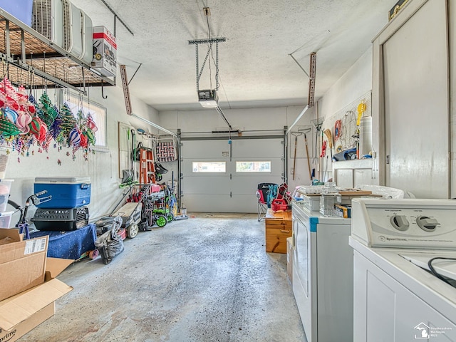 1405 Arbor Ave, Monroe, MI 48162 - garage with a garage door opener and washing machine and dryer