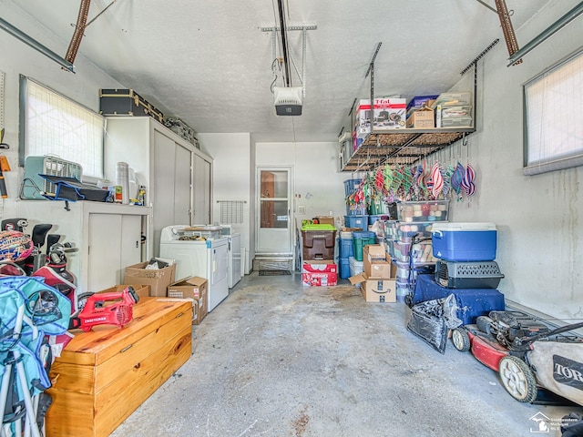 1405 Arbor Ave, Monroe, MI 48162 - garage featuring washer and dryer and a garage door opener