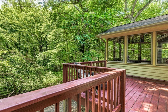 16253 1st Ln, Union Pier, MI 49129 - wooden deck with a view of trees