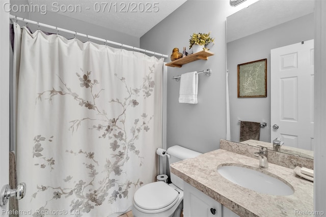 77 Sedum, Howell, MI 48843 - full bath featuring vanity, a textured ceiling, and a shower with curtain