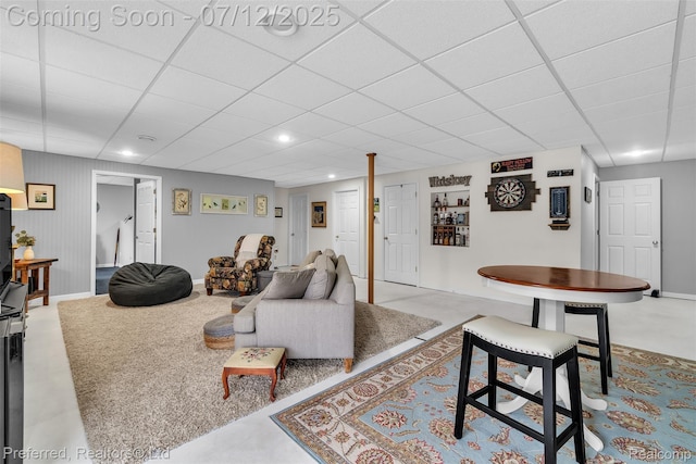 77 Sedum, Howell, MI 48843 - living room with a drop ceiling and recessed lighting