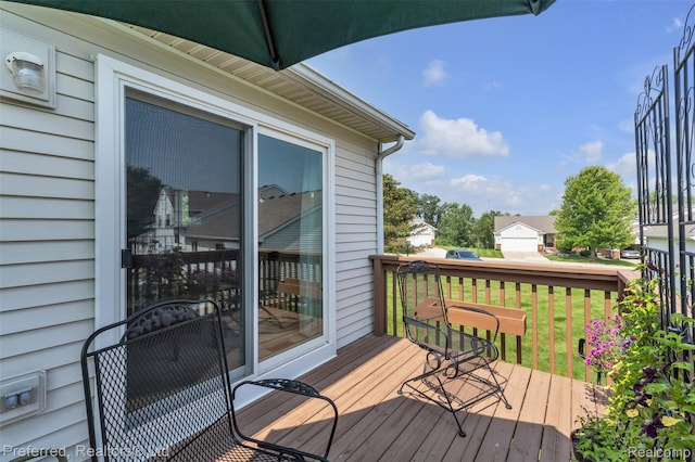 77 Sedum, Howell, MI 48843 - view of wooden terrace
