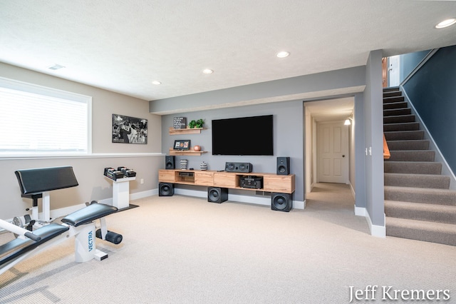 5692 Nile Dr SW, Wyoming, MI 49418 - workout room with carpet flooring and recessed lighting