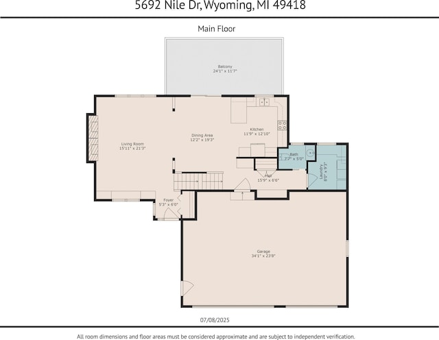 5692 Nile Dr SW, Wyoming, MI 49418 - view of property floor plan