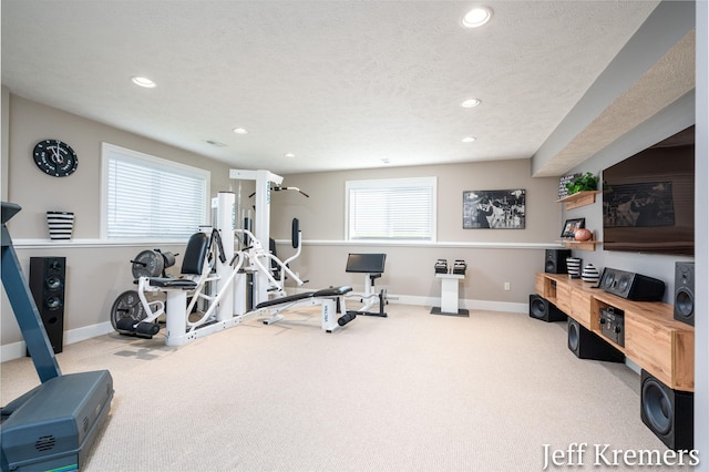 5692 Nile Dr SW, Wyoming, MI 49418 - workout room featuring recessed lighting and carpet